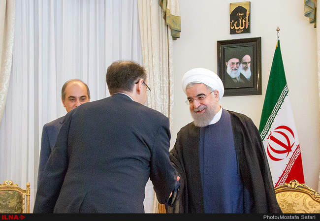 دیدار حسن روحانی رئیس جمهور کشورمان با دیمیتریس سیلورس رئیس مجلس قبر