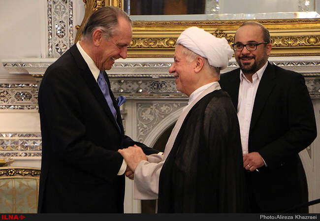 دیدار آیت الله هاشمی رفسنجانی با قائم مقام دبیر کل سازمان ملل متحد