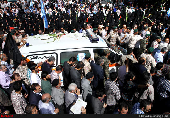  مراسم تشییع پیکر جان‌ باختگان فاجعه منا در تهران/1