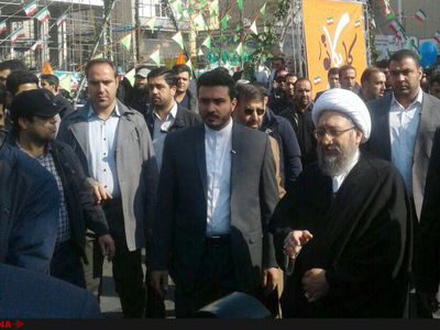 رییس قوه قضائیه در راهپیمایی سالگرد پیروزی انقلاب حاضر شد