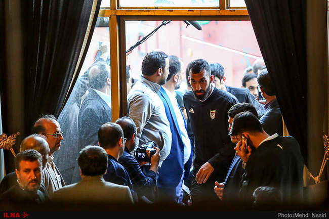 مراسم بدرقه تیم ملی فوتبال ایران به همراه رونمایی از سرود تیم ملی
