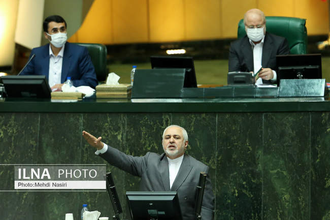Zarif addresses Parliament open session
