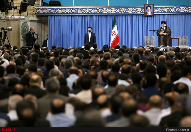 دیدار رئیس و نمایندگان مجلس شورای اسلامی با رهبر معظم انقلاب