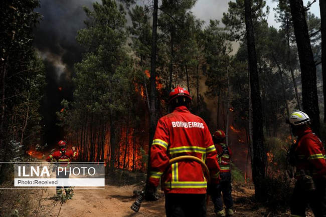 آتش سوزی گسترده در مناطق مرکزی پرتغال 