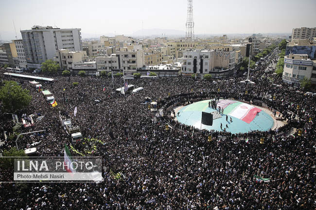 مراسم تشییع پیکر رئیس جمهور و همراهان شهیدش در تهران/۳