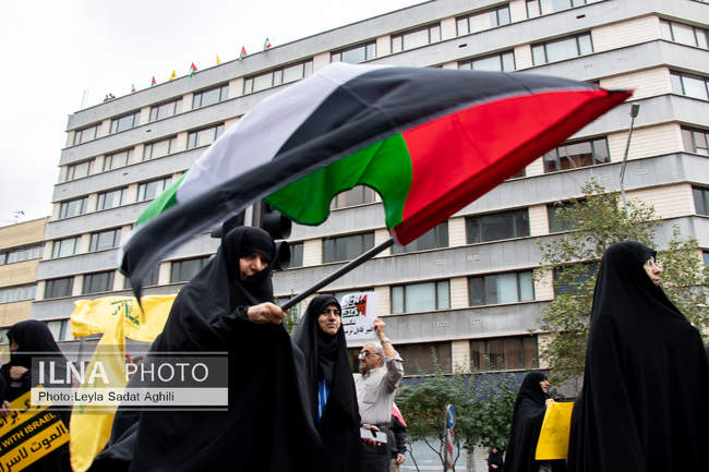 راهپیمایی مردم تهران در محکومیت جنایات رژیم صهیونیستی در فلسطین