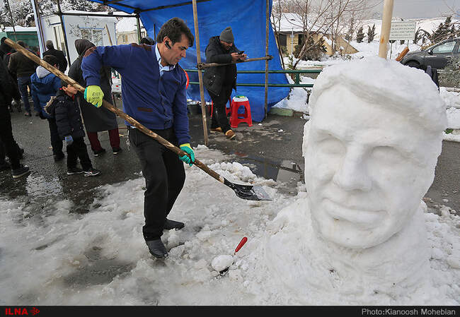 جشنواره ساخت مجسمه های برفی در تهران