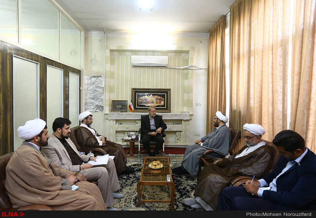 دیدار رئیس مجلس با رئیس دفتر تبلیغات اسلامی و مسئولین طرح گفتمان نخبگان اسلامی