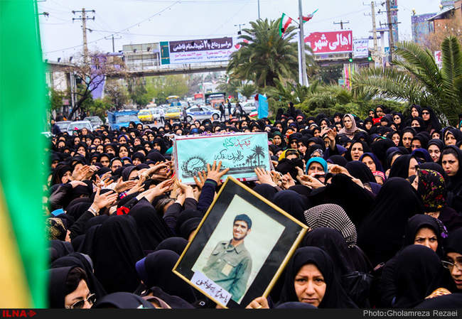 تشیع پیکر مطهر دو شهید گمنام در ساری‎