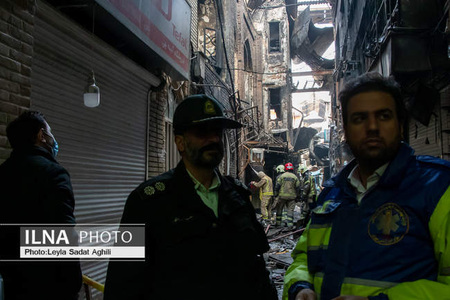 تیمچه حاجب الدوله پس از آتش سوزی