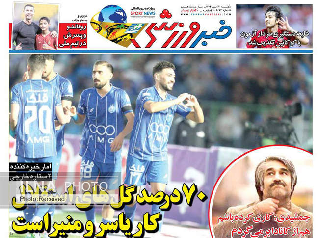 صفحه نخست روزنامه‌های یک‌شنبه ۱۱ آبان ۱۴۰۴