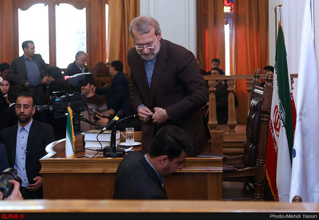 نشست خبری علی لاریجانی  رئیس مجلس شورای اسلامی 