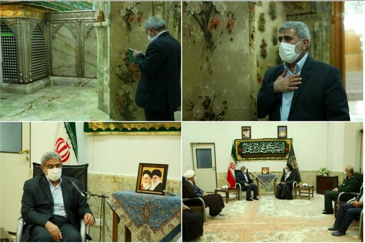 حضور فرمانده سپاه قدس در حرم حضرت معصومه (س) و دیدار با مراجع تقلید
