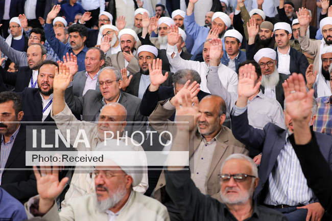 دیدار کارگزاران حج با حضرت آیت‌الله خامنه‌ای، رهبر انقلاب اسلامی