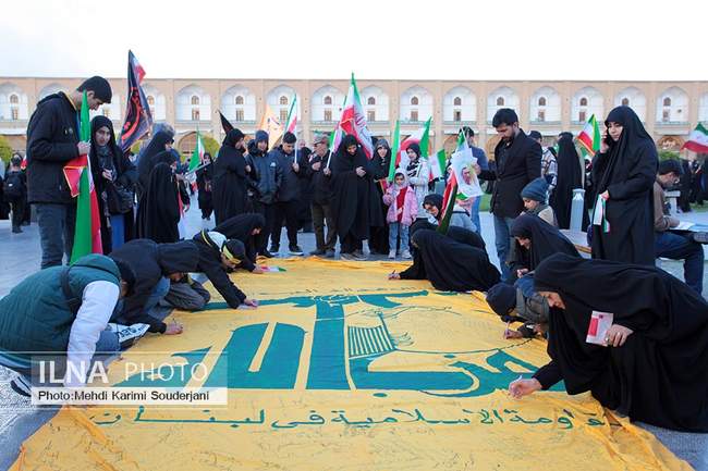 سوگواری چهلمین روز شهادت رهبر انقلاب در اصفهان
