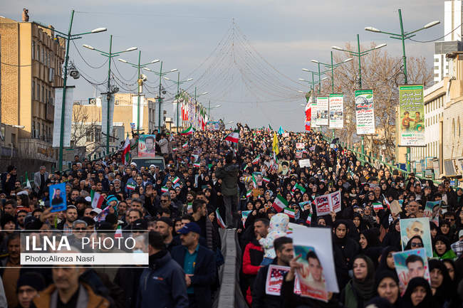 تشییع شهدای مدافع امنیت در قزوین به روایت تصویر