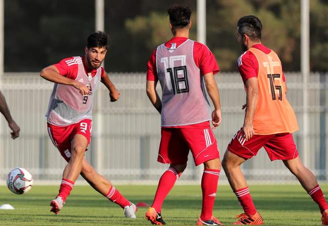 آخرین تمرین تیم ملی پیش از رویارویی با شاگردان مجیدی(تصاویر)