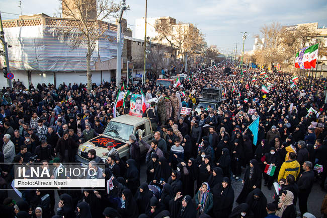 تشییع شهدای مدافع امنیت در قزوین به روایت تصویر