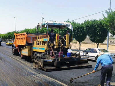 توزیع ۹ هزار تن آسفالت در بلوار خوارزمی در حصارک