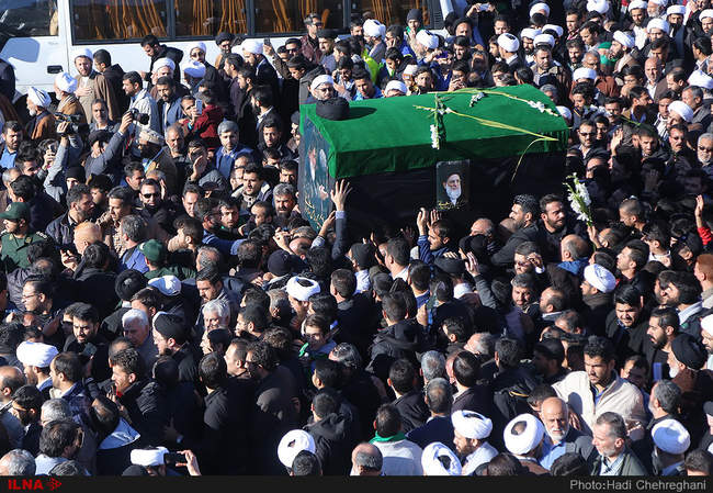 مراسم تشییع و تدفین پیکر آیت الله هاشمی شاهرودی در قم