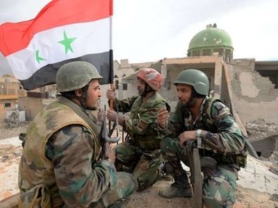 سرنگونی هواپیمای جاسوسی عناصر مسلح در حلب توسط ارتش سوریه