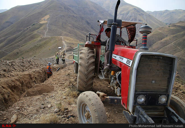 عملیات گازرسانی به روستاهای کوهستانی و صعب العبور سنندج