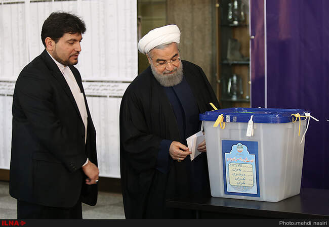 حضور رییس جمهور پای صندوق رای 