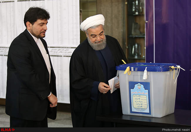 حضور رییس جمهور پای صندوق رای 