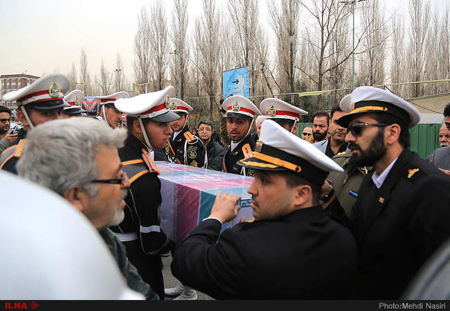 تشییع پیکر سه تن از شهدای کشتی سانچی  در مصلای تهران