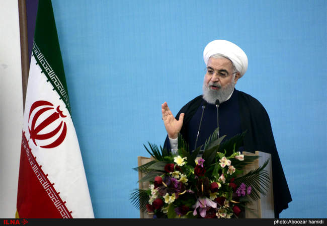 مراسم افتتاح راه اهن قزوین-رشت با حضور رییس جمهور