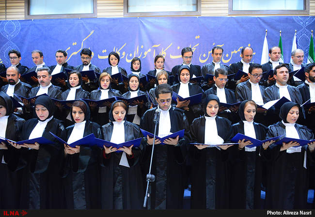 آیین تحلیف 57 کارآموز وکالت در قزوین