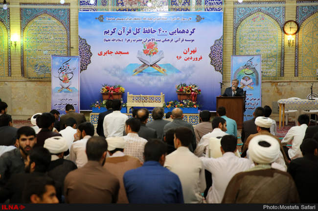 دیدار سرخو با حافظان قرآن موسسه بیت الاحزان حضرت زهرا در مسجد جابری و