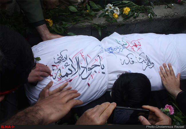 تشیع پیکر مطهر دو شهید گمنام در ساری‎