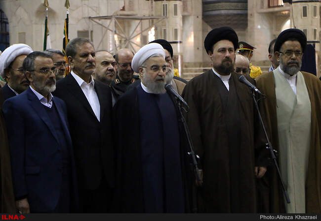 تجدید میثاق رئیس جمهور و اعضای هیئت دولت با آرمان های امام راحل