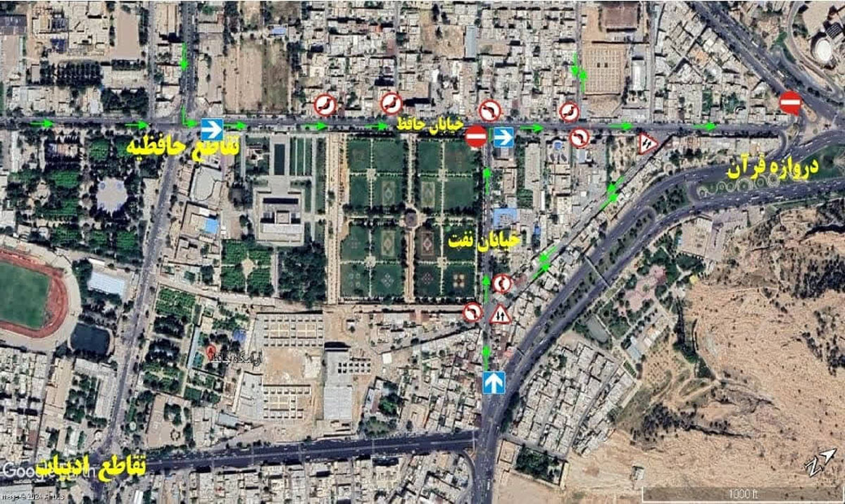 خیابان حافظ و خیابان نفت یکطرفه شد