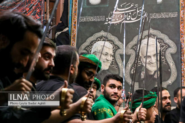 آیین مشعل گردانی نجفی های مقیم تهران در شب تاسوعا