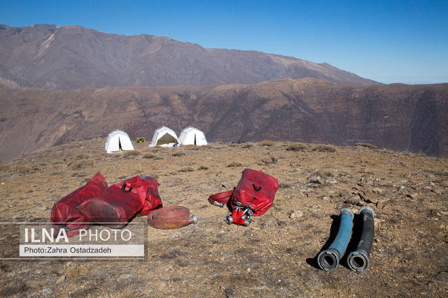 عملیات مهار آتش‌سوزی مناطق کوهستانی روستاهای دلیر و الیت
