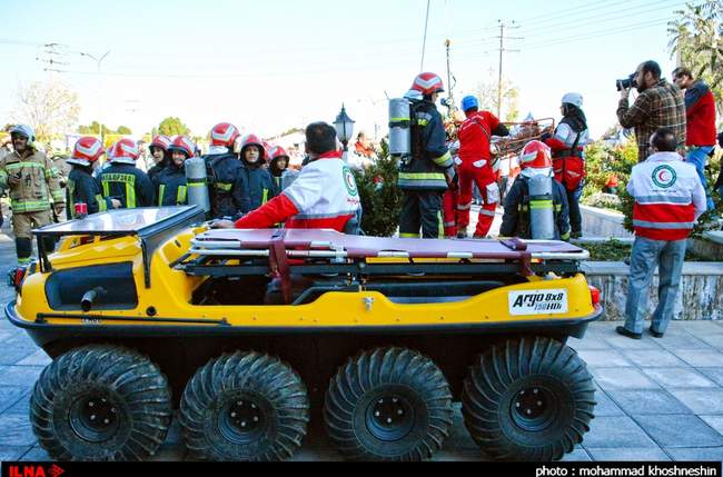 برگزاری مانور آمادگی در برابر زلزله در دانشگاه فردوسی مشهد 