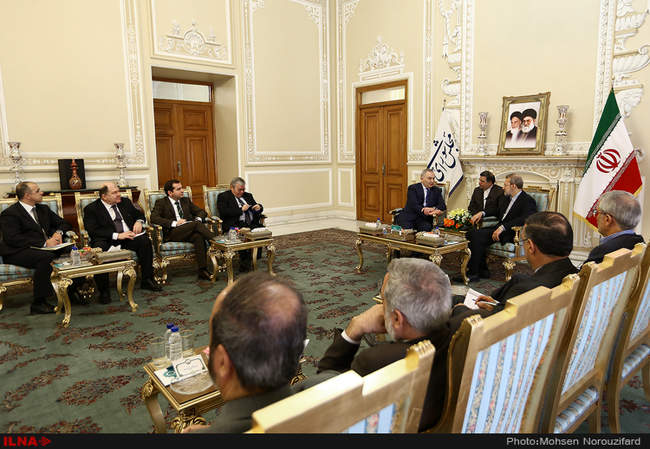 دیدار علی لاریجانی، رئیس مجلس با وزیر خارجه رومانی‎