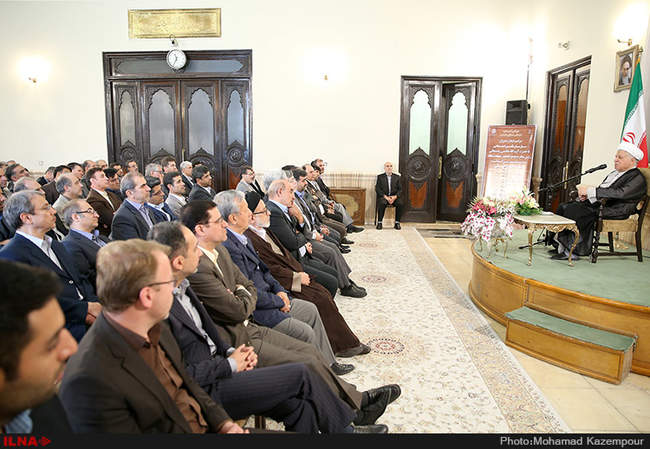 دیدار رئیس، معاونین و جمعی از مدیران سازمان تأمین اجتماعی با آیت الل