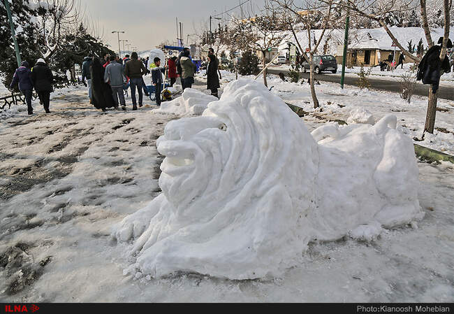 جشنواره ساخت مجسمه های برفی در تهران