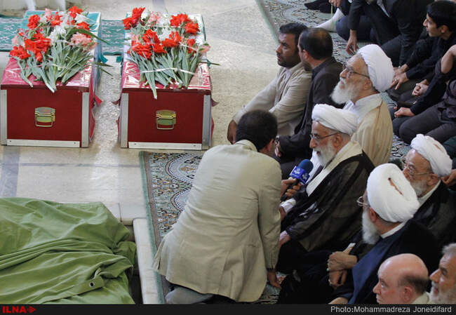 مراسم تشییع پیکر جان‌ باختگان فاجعه منا در تهران/3