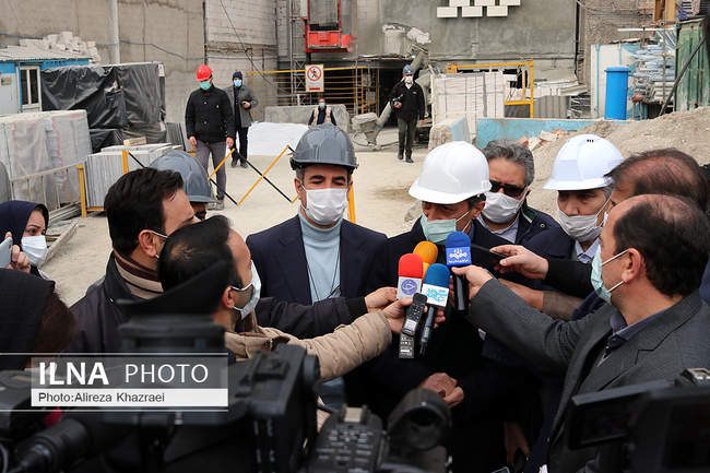 بازدید رئیس بنیاد مستضعفان از روند ساخت پلاسکو