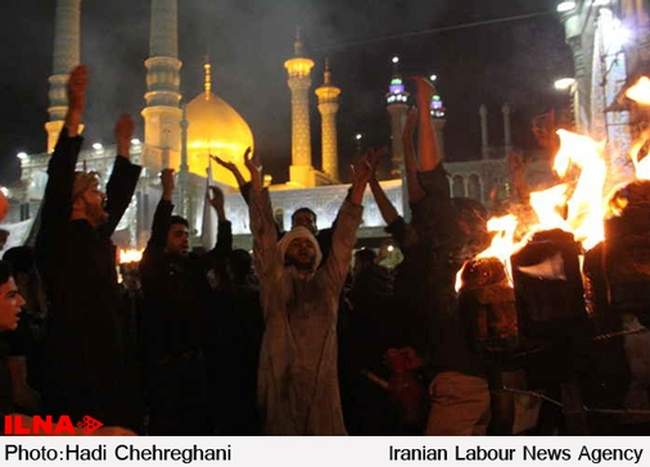 آئین عزاداری ومشعل گردانی نجفیهای مقیم قم