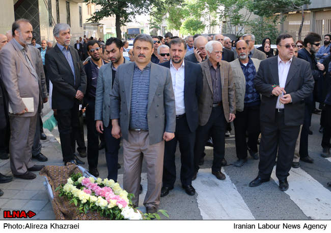 مراسم تشییع پیکر داوود رمضان شیرازی ناشر پیشکسوت