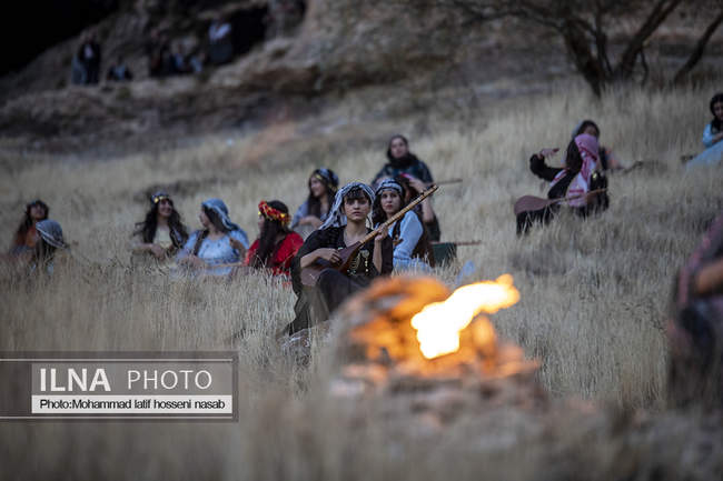 جشن مهرگان در غار کرفتو دیواندره 