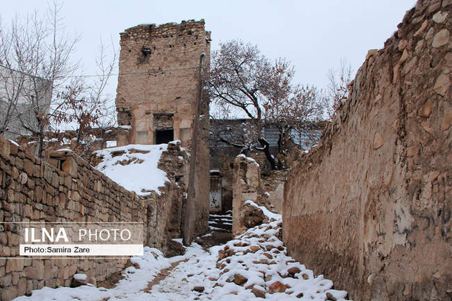 طبیعت برفی روستای قلات