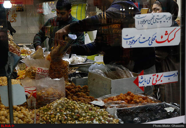 بازار میوه و آجیل در آستانه شب یلدا