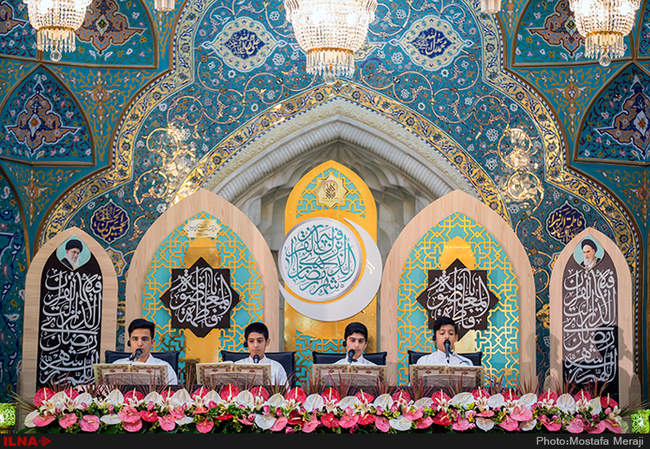 مراسم جزء خوانی قرآن کریم در حرم مطهر حضرت معصومه