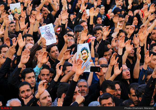 مراسم تشییع پیکر شهید حججی در میدان نقش جهان اصفهان‎